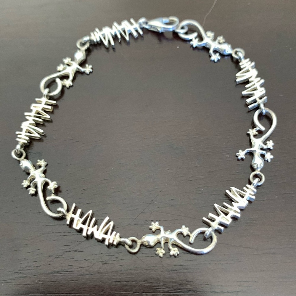 Sterling Hawaii & Gecko Bracelet